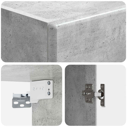 Mobiletto a muro Grigio Cemento 33 x 34,5 x 90 cm | homemem39