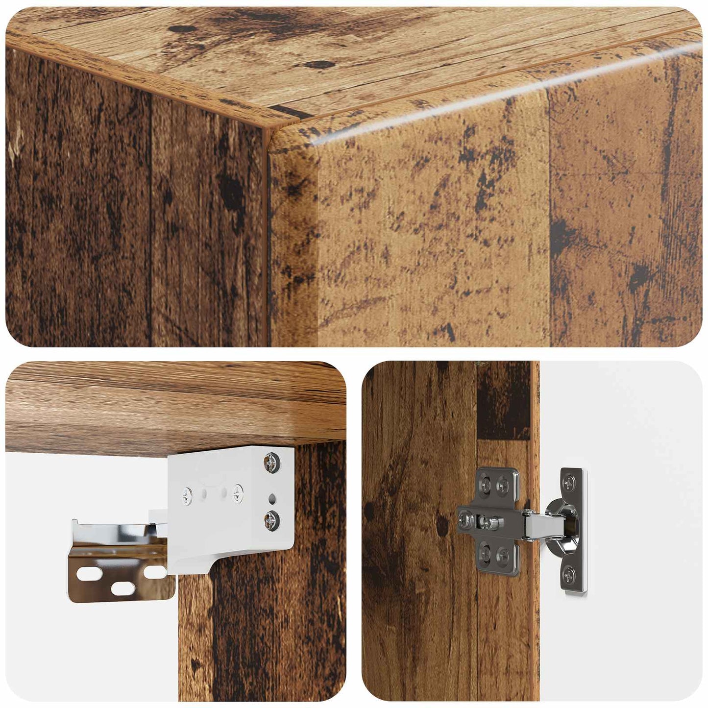 Mobiletto a muro Legno antico 33 x 34,5 x 90 cm | homemem39