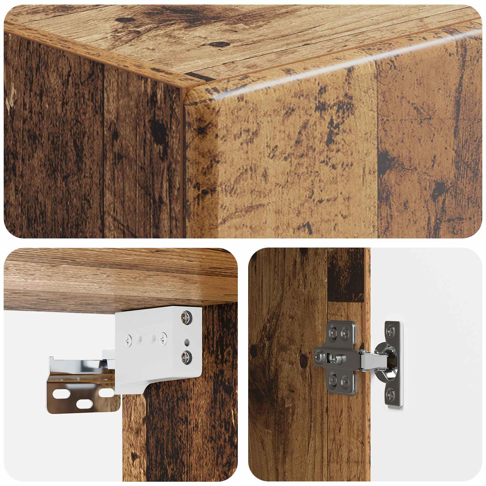 Mobiletto a muro Legno antico 33 x 34,5 x 90 cm | homemem39