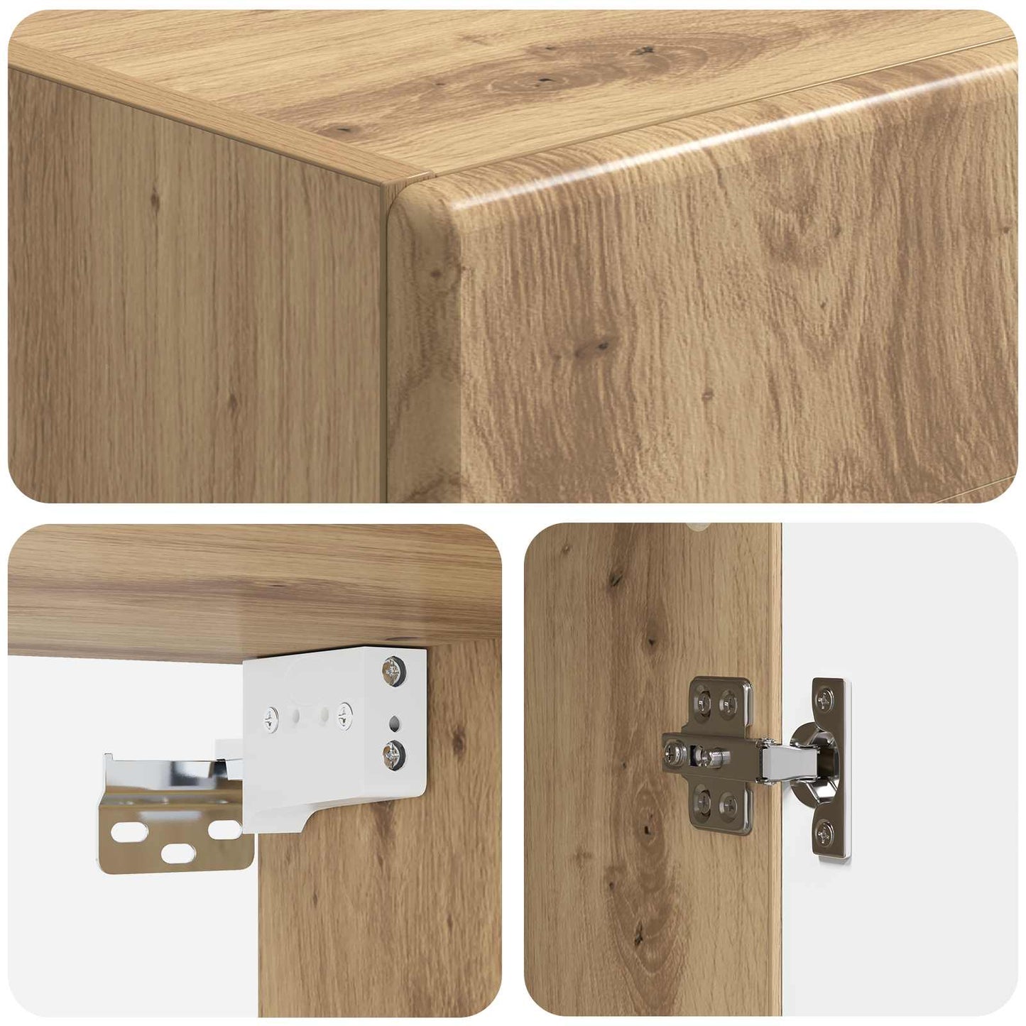 Mobiletto a muro Rovere Artigianale 33 x 34,5 x 90 cm | homemem39