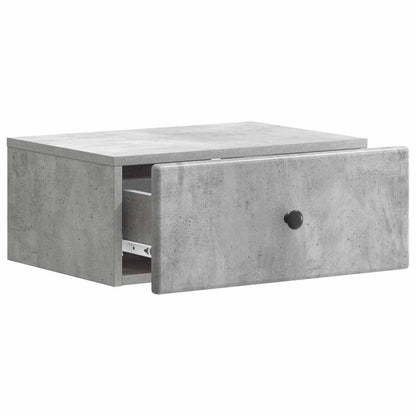 Mobiletto da notte a muro Grigio Cemento 49 x 34,5 x 20 cm | homemem39