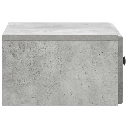 Mobiletto da notte a muro Grigio Cemento 49 x 34,5 x 20 cm | homemem39