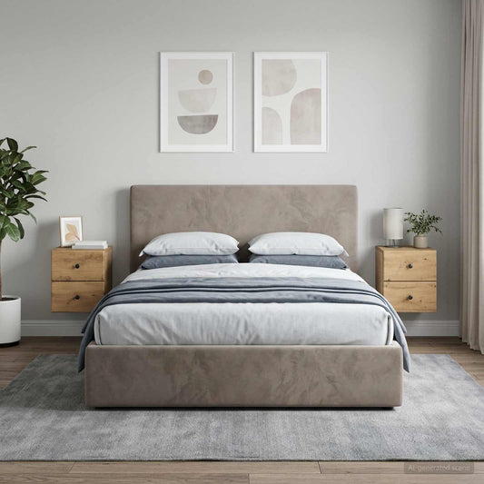 Mobiletto da notte a muro 2 pz Rovere Artigianale