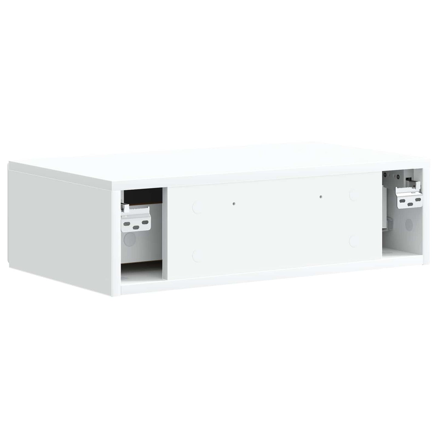 Tavolino da Parete Laterale Bianco 59 x 34,5 x 17 cm
