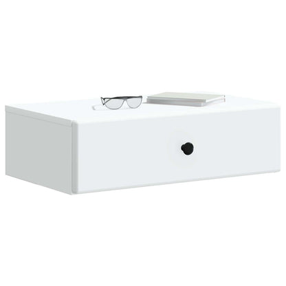 Tavolino da Parete Laterale Bianco 59 x 34,5 x 17 cm | homemem39