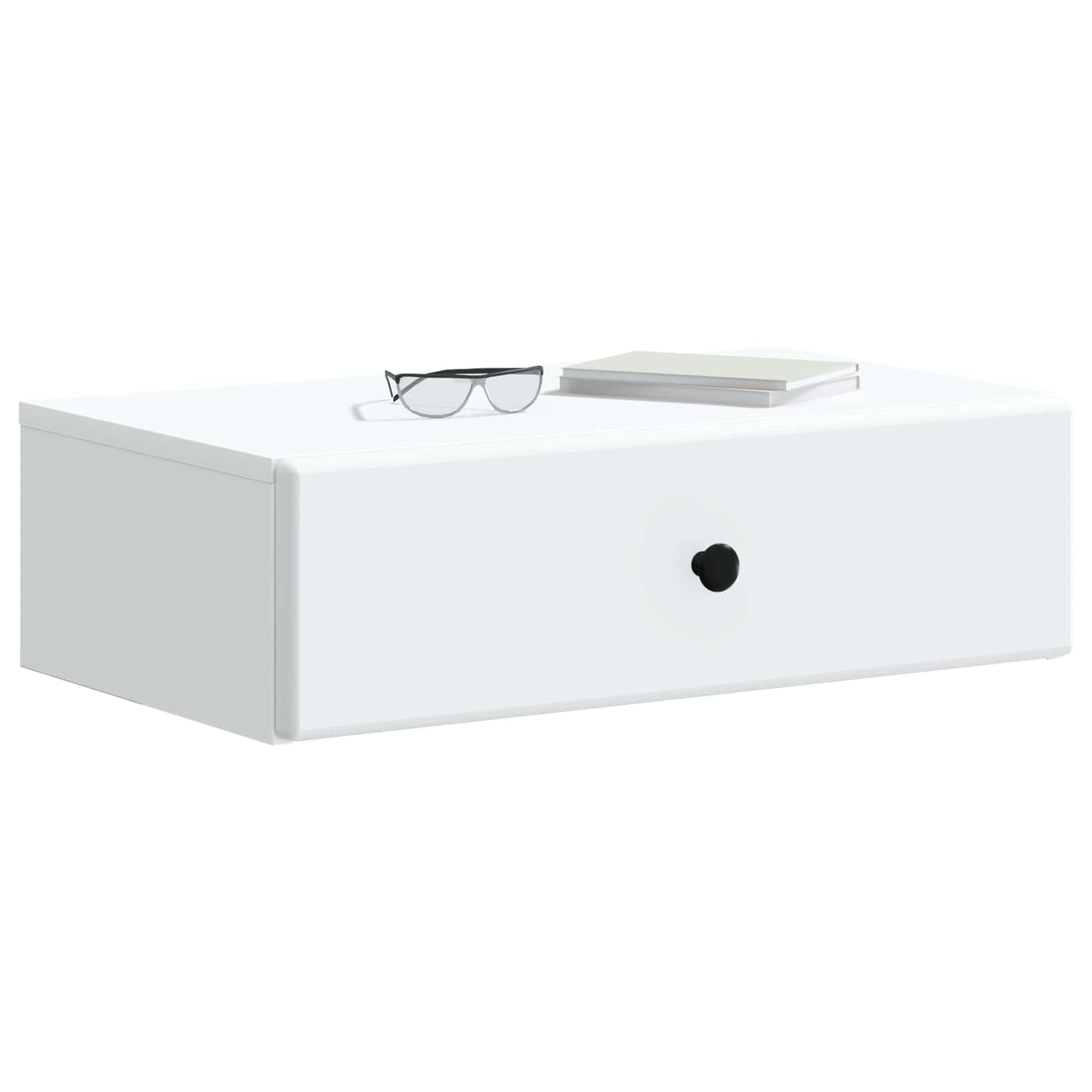 Tavolino da Parete Laterale Bianco 59 x 34,5 x 17 cm
