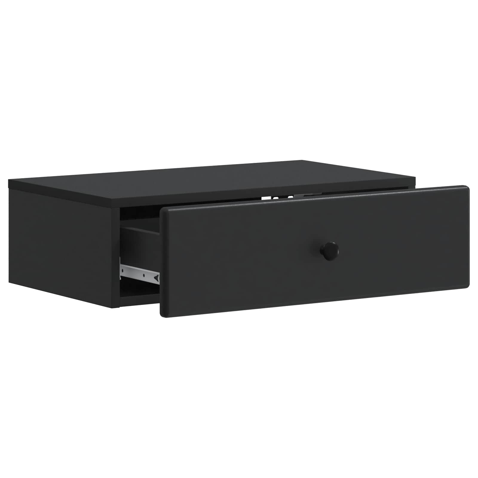 Tavolino da Parete Laterale Nero 59 x 34,5 x 17 cm | homemem39