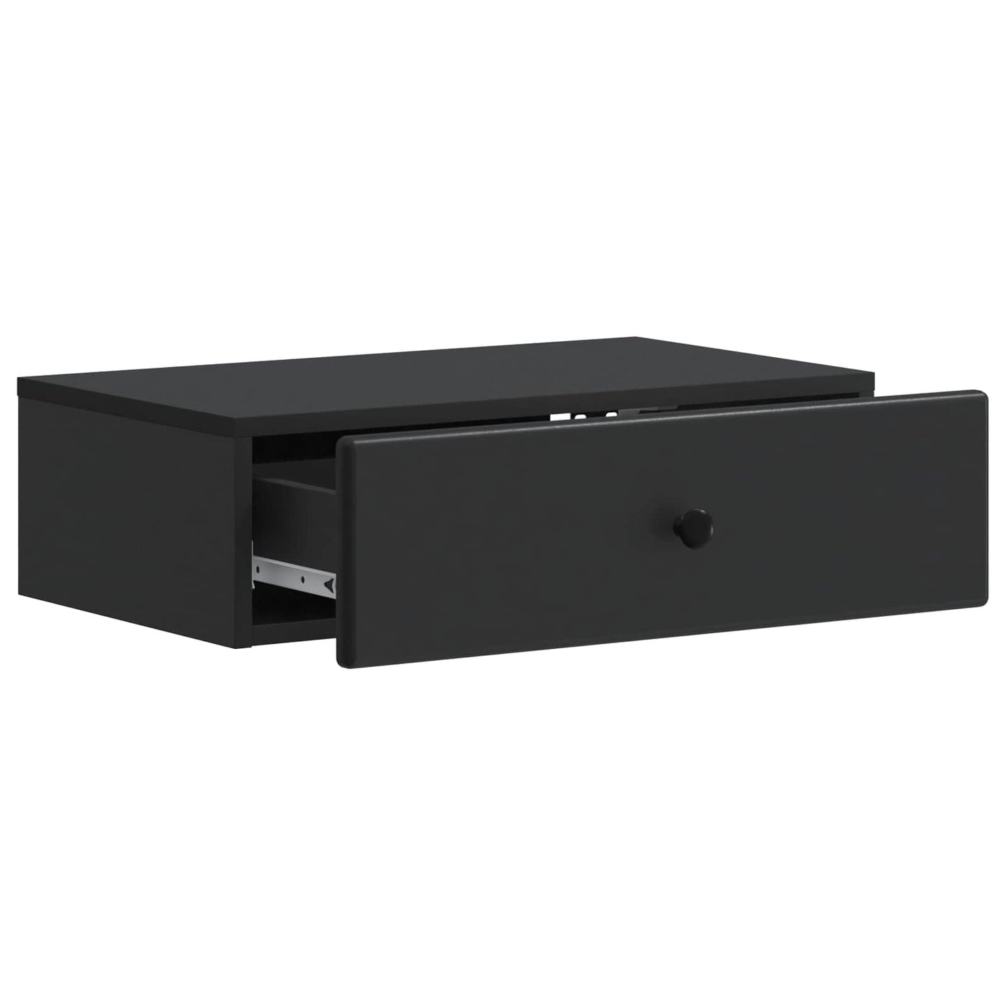 Tavolino da Parete Laterale Nero 59 x 34,5 x 17 cm