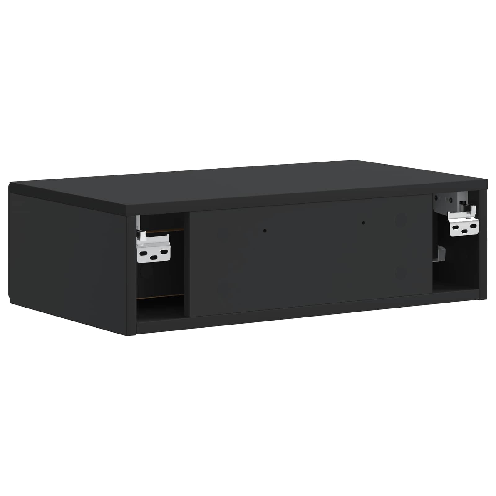 Tavolino da Parete Laterale Nero 59 x 34,5 x 17 cm | homemem39
