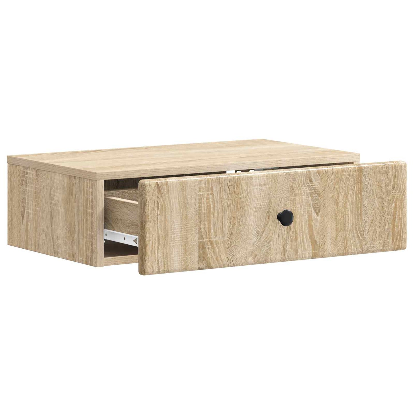 Tavolino da Parete Laterale Rovere Sonoma 59 x 34,5 x 17 cm