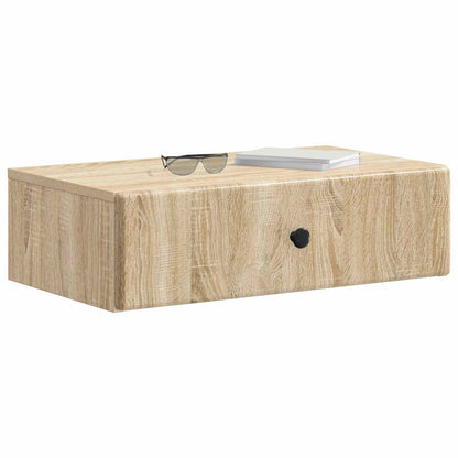 Tavolino da Parete Laterale Rovere Sonoma 59 x 34,5 x 17 cm | homemem39