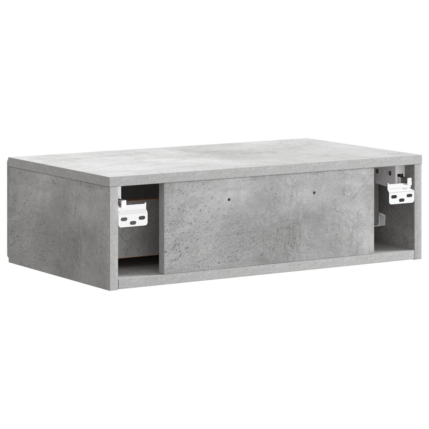 Tavolino da Parete Laterale Grigio Cemento 59 x 34,5 x 17 cm