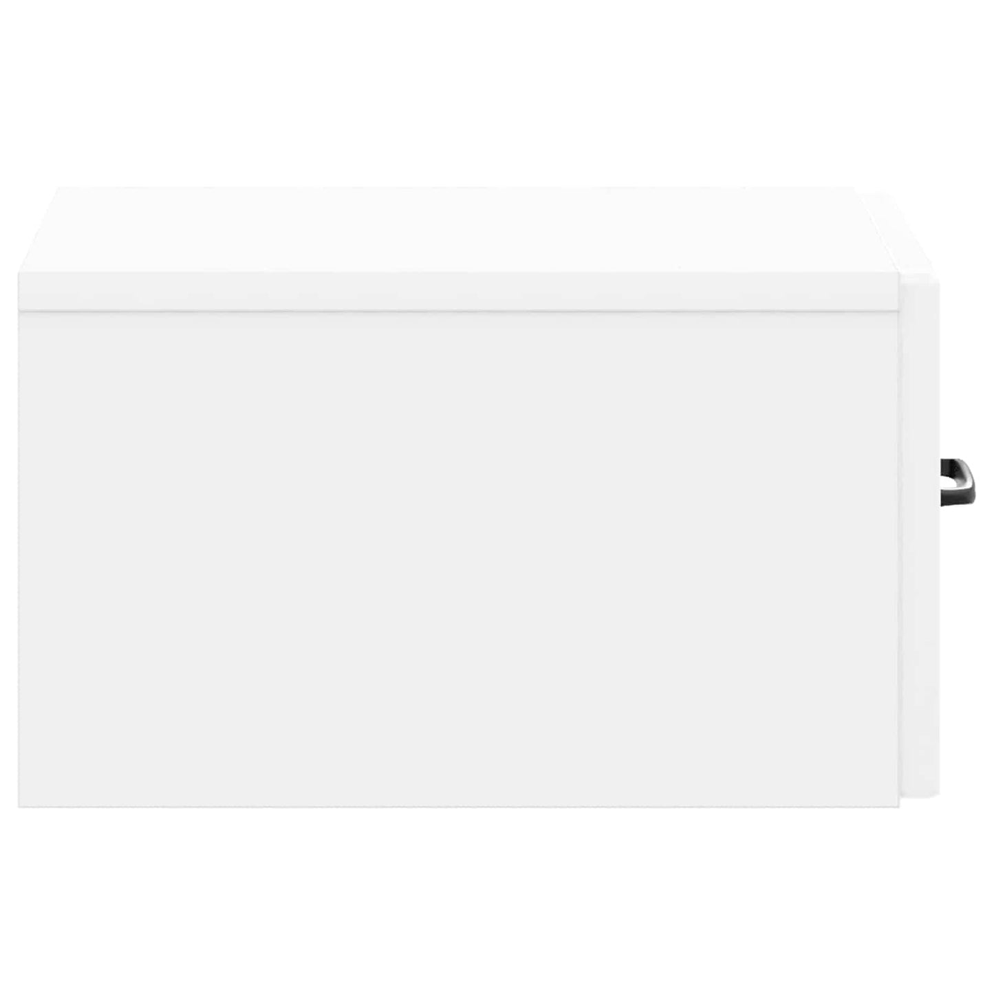 Tavolino da Parete Laterale Bianco Lucido 59 x 34,5 x 17 cm | homemem39