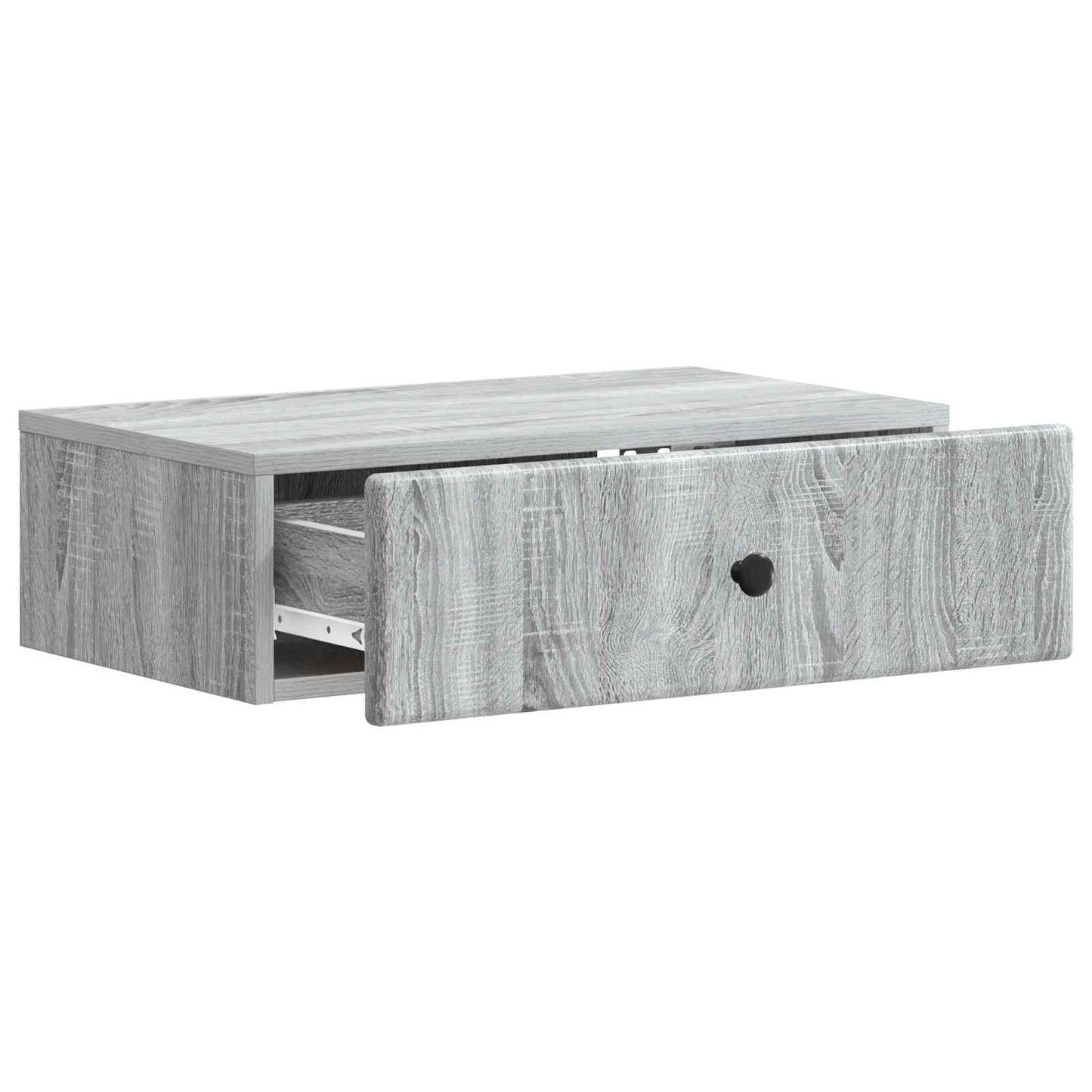 Tavolino da Parete Laterale Grigio Sonoma 59 x 34,5 x 17 cm