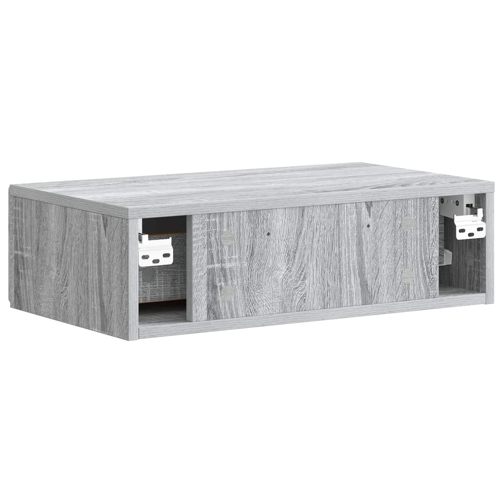 Tavolino da Parete Laterale Grigio Sonoma 59 x 34,5 x 17 cm | homemem39