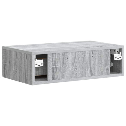 Tavolino da Parete Laterale Grigio Sonoma 59 x 34,5 x 17 cm | homemem39