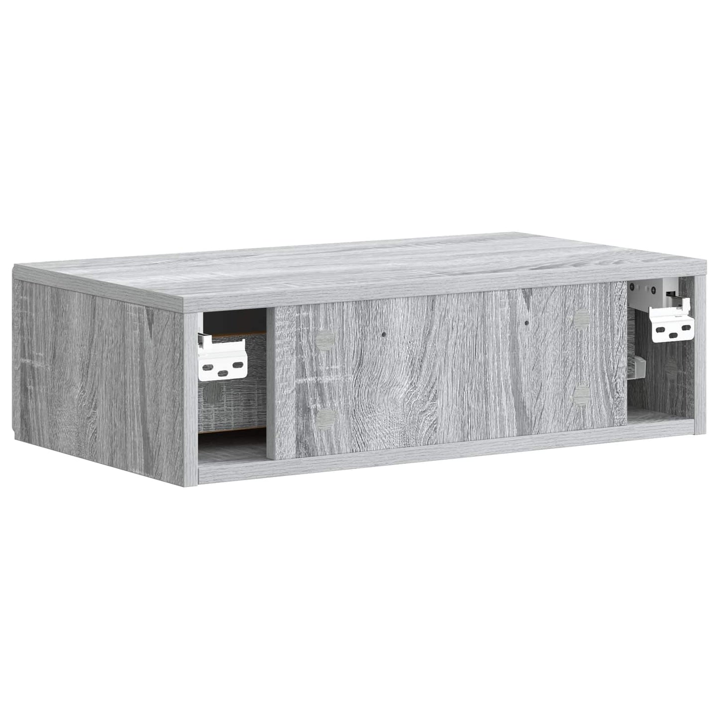 Tavolino da Parete Laterale Grigio Sonoma 59 x 34,5 x 17 cm