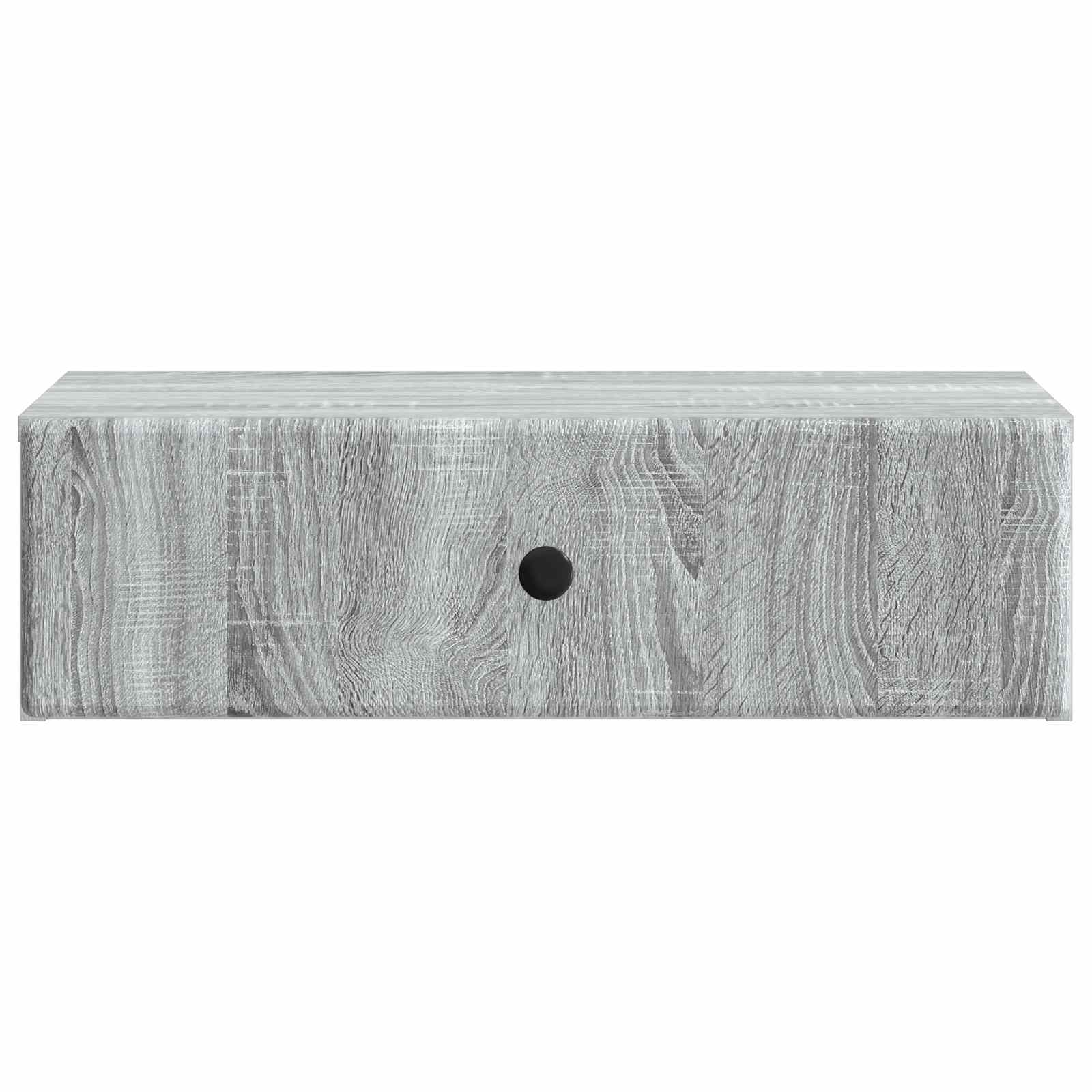 Tavolino da Parete Laterale Grigio Sonoma 59 x 34,5 x 17 cm | homemem39