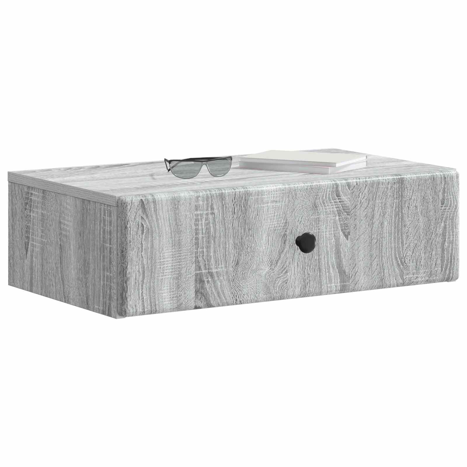 Tavolino da Parete Laterale Grigio Sonoma 59 x 34,5 x 17 cm | homemem39