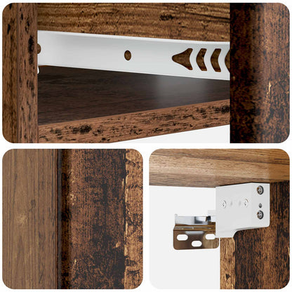 Tavolino da Parete Laterale Legno antico 59 x 34,5 x 17 cm | homemem39