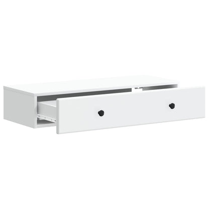 Tavolino da Parete Laterale Bianco 87,5 x 34,5 x 17 cm