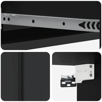 Tavolino da Parete Laterale Nero 87,5 x 34,5 x 17 cm | homemem39