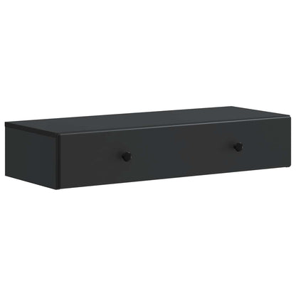 Tavolino da Parete Laterale Nero 87,5 x 34,5 x 17 cm | homemem39