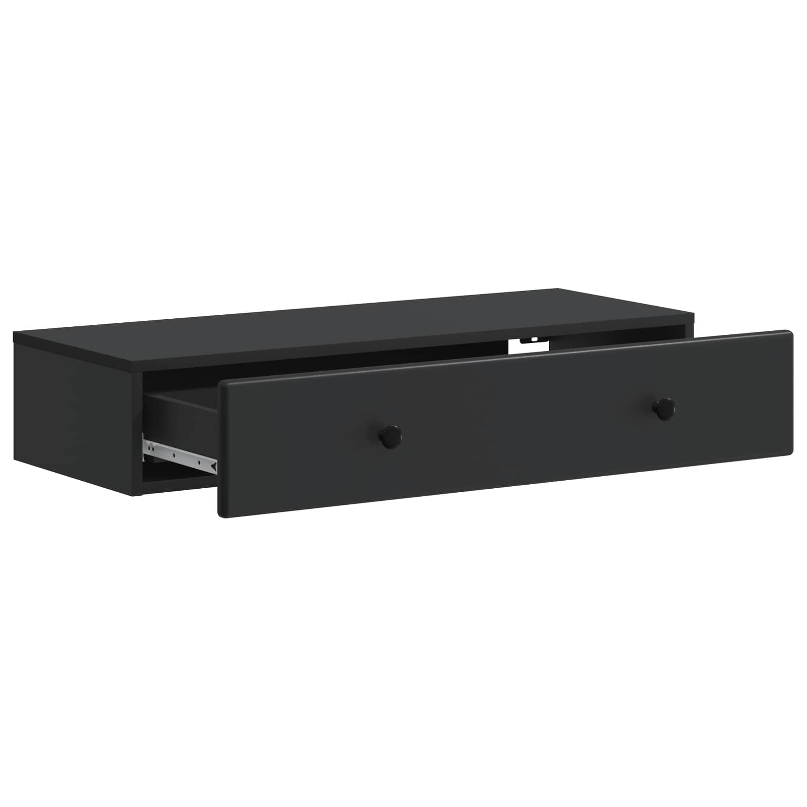 Tavolino da Parete Laterale Nero 87,5 x 34,5 x 17 cm | homemem39