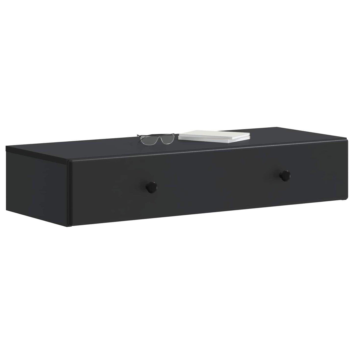 Tavolino da Parete Laterale Nero 87,5 x 34,5 x 17 cm | homemem39