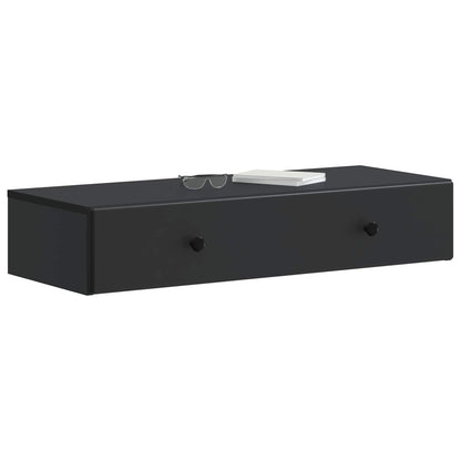 Tavolino da Parete Laterale Nero 87,5 x 34,5 x 17 cm | homemem39