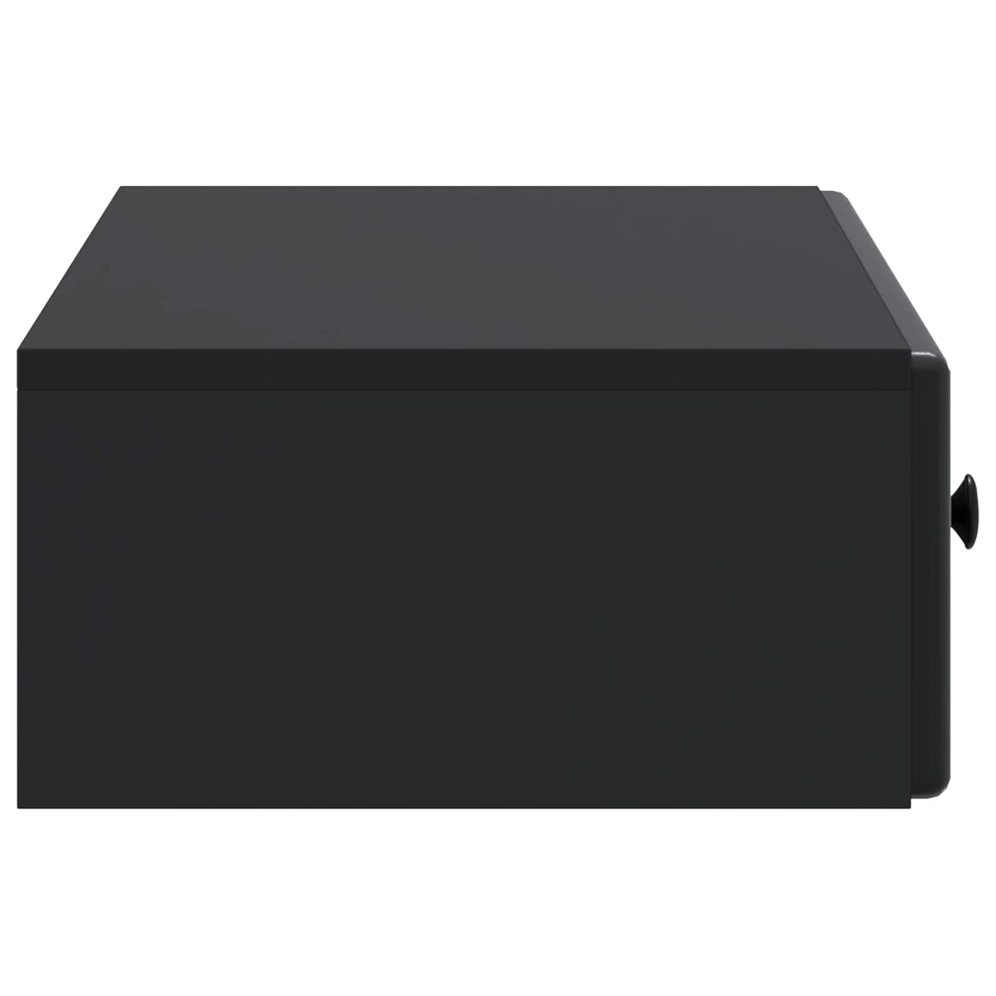 Tavolino da Parete Laterale Nero 87,5 x 34,5 x 17 cm