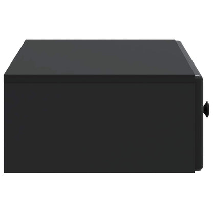 Tavolino da Parete Laterale Nero 87,5 x 34,5 x 17 cm