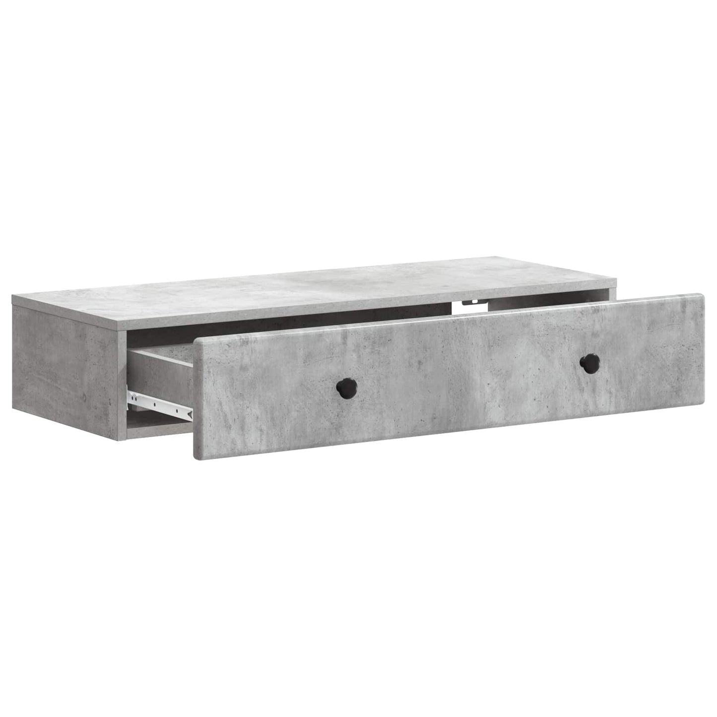 Tavolino da Parete Laterale Grigio Cemento 87,5 x 34,5 x 17 cm | homemem39