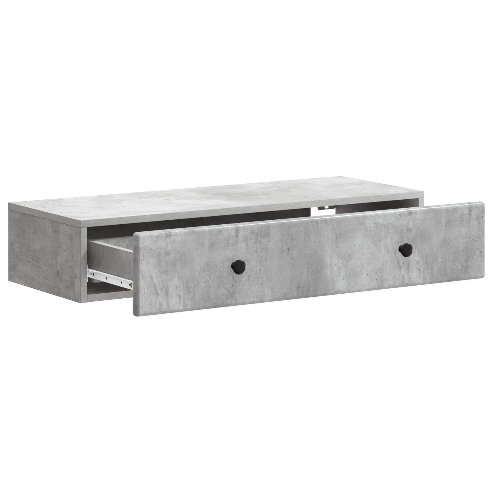 Tavolino da Parete Laterale Grigio Cemento 87,5 x 34,5 x 17 cm | homemem39