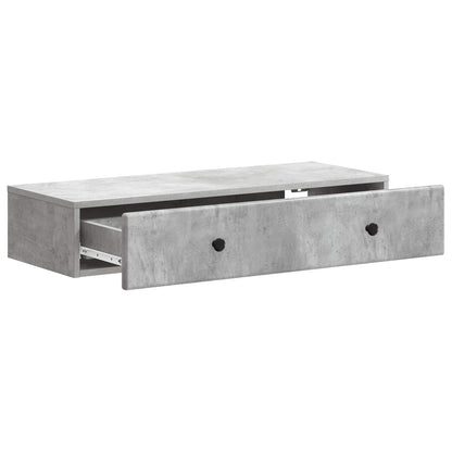 Tavolino da Parete Laterale Grigio Cemento 87,5 x 34,5 x 17 cm | homemem39