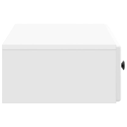 Tavolino da Parete Laterale Bianco Lucido 87,5 x 34,5 x 17 cm | homemem39