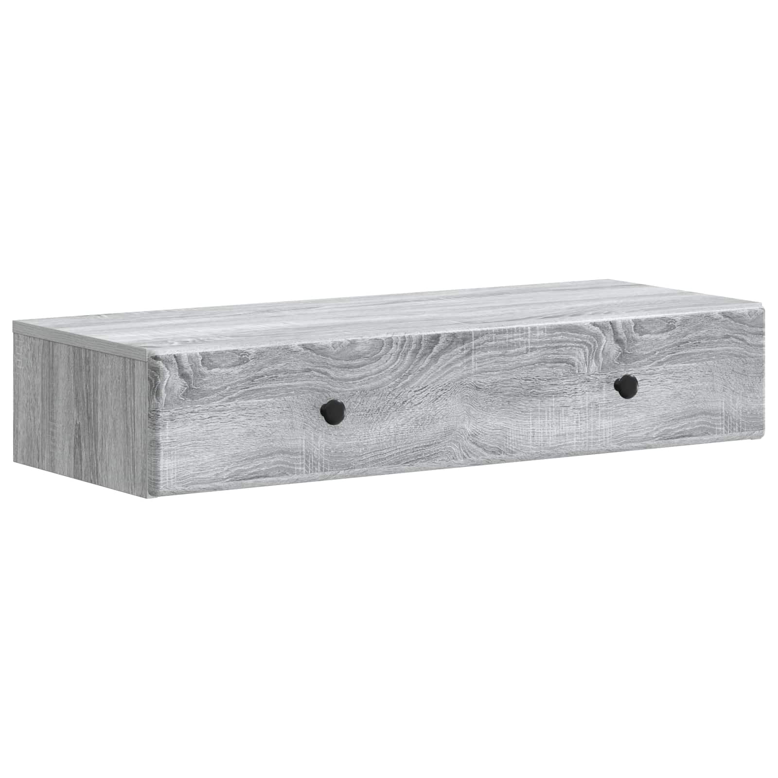 Tavolino da Parete Laterale Grigio Sonoma 87,5 x 34,5 x 17 cm | homemem39