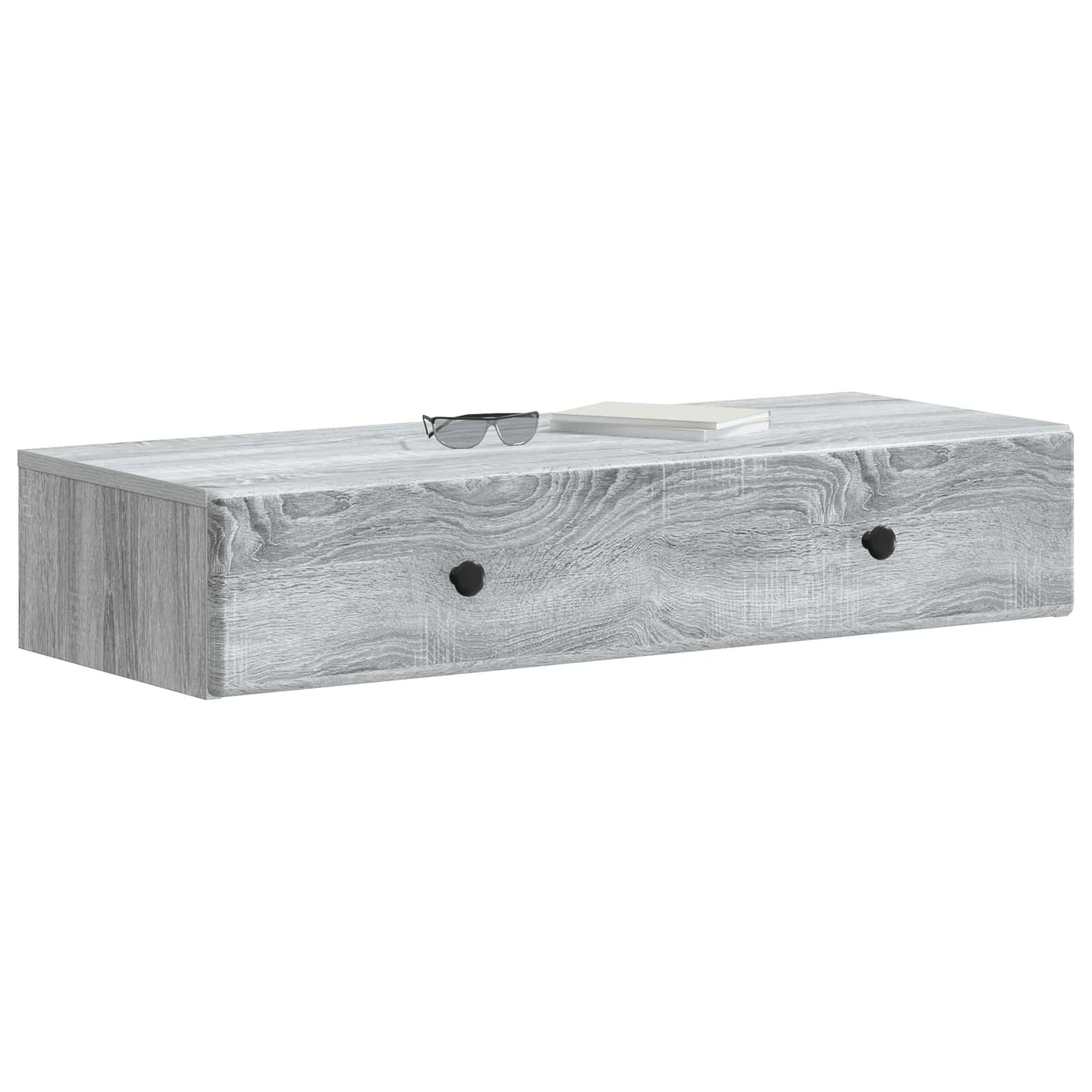 Tavolino da Parete Laterale Grigio Sonoma 87,5 x 34,5 x 17 cm | homemem39