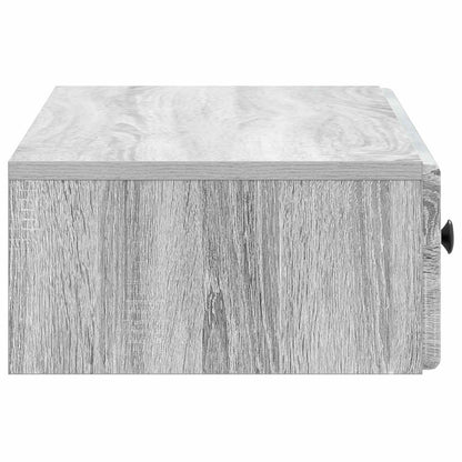 Tavolino da Parete Laterale Grigio Sonoma 87,5 x 34,5 x 17 cm | homemem39