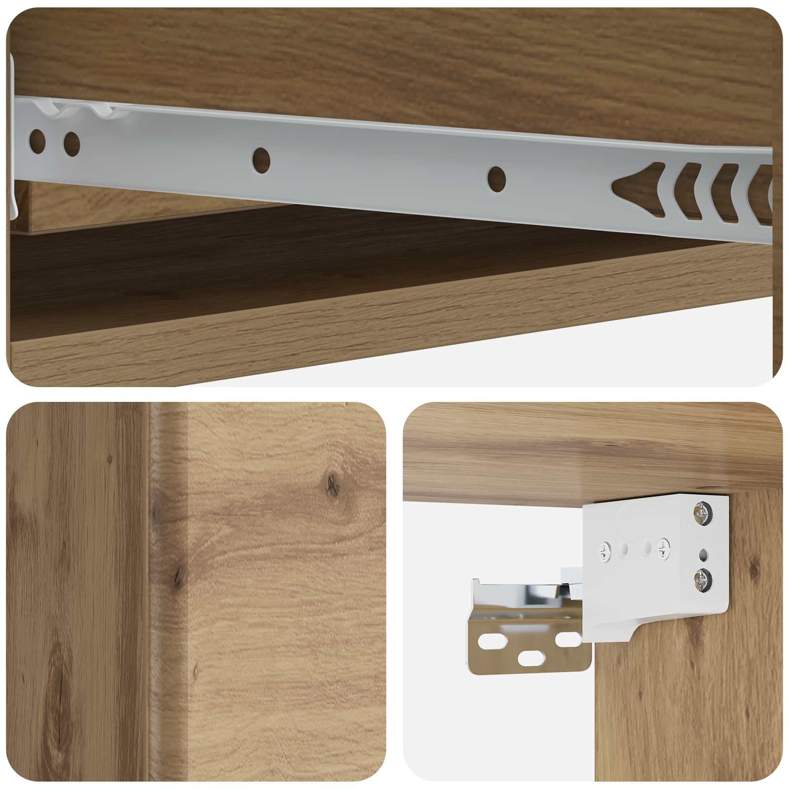 Tavolino da Parete Laterale Rovere Artigianale | homemem39