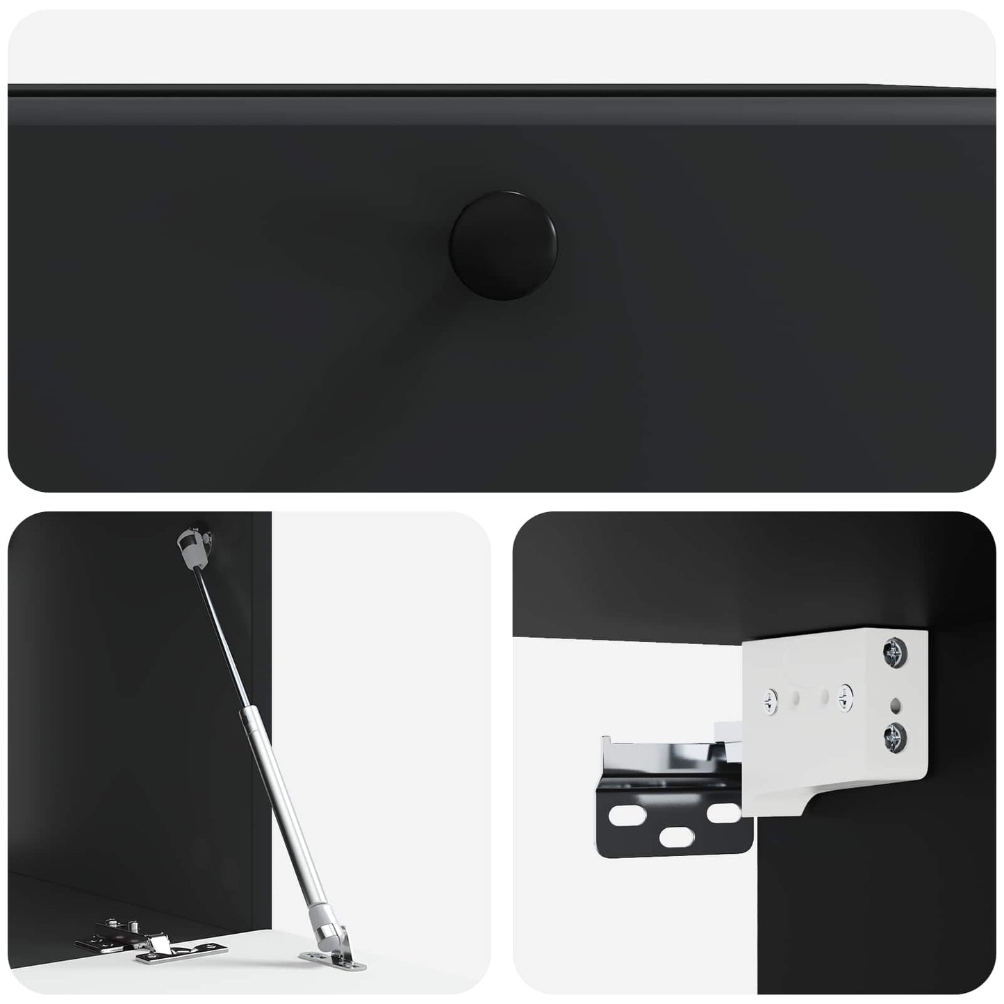 Mobile Porta TV da Muro Nero 59,5 x 41 x 30 cm | homemem39