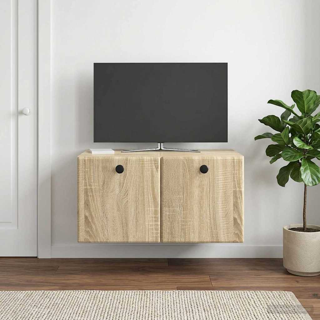 Mobile Porta TV da Muro 59,5 x 41 x 30 cm Rovere Sonoma