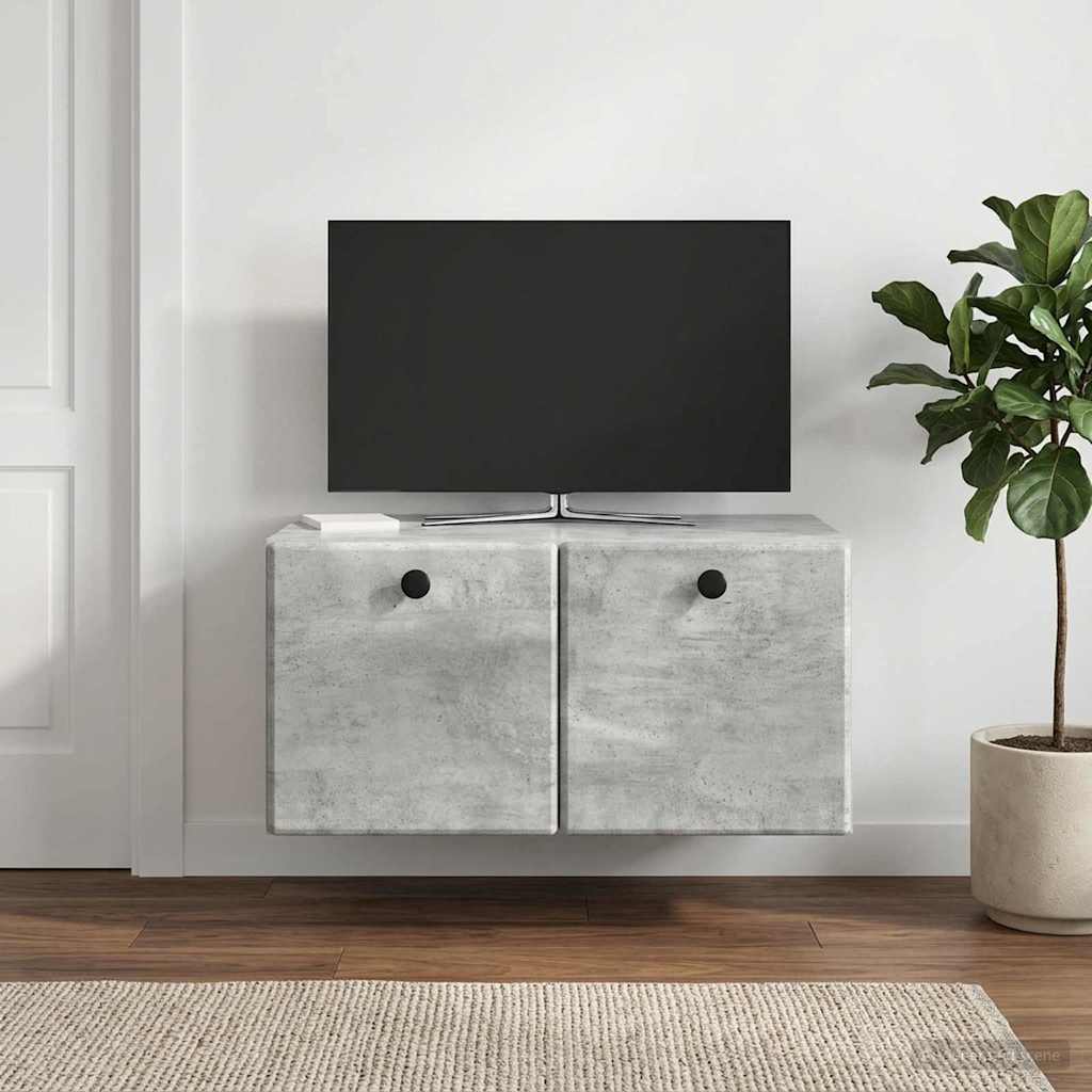 Mobile Porta TV da Muro 59,5 x 41 x 30 cm Grigio Cemento