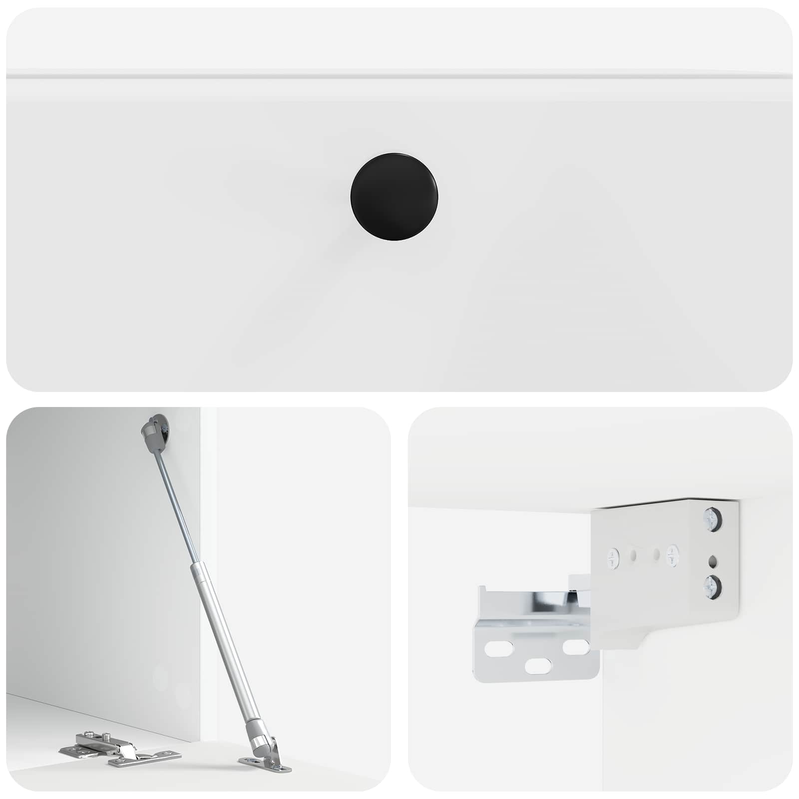 Mobile Porta TV da Muro Bianco Lucido 59,5 x 41 x 30 cm | homemem39
