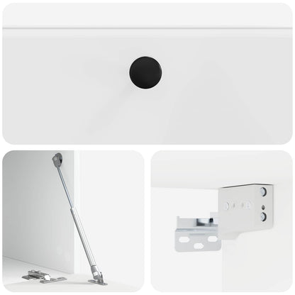 Mobile Porta TV da Muro Bianco Lucido 59,5 x 41 x 30 cm | homemem39