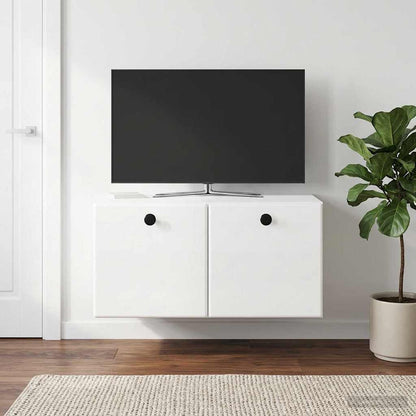 Mobile Porta TV da Muro 59,5 x 41 x 30 cm Bianco Lucido