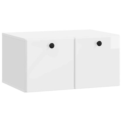 Mobile Porta TV da Muro 59,5 x 41 x 30 cm Bianco Lucido