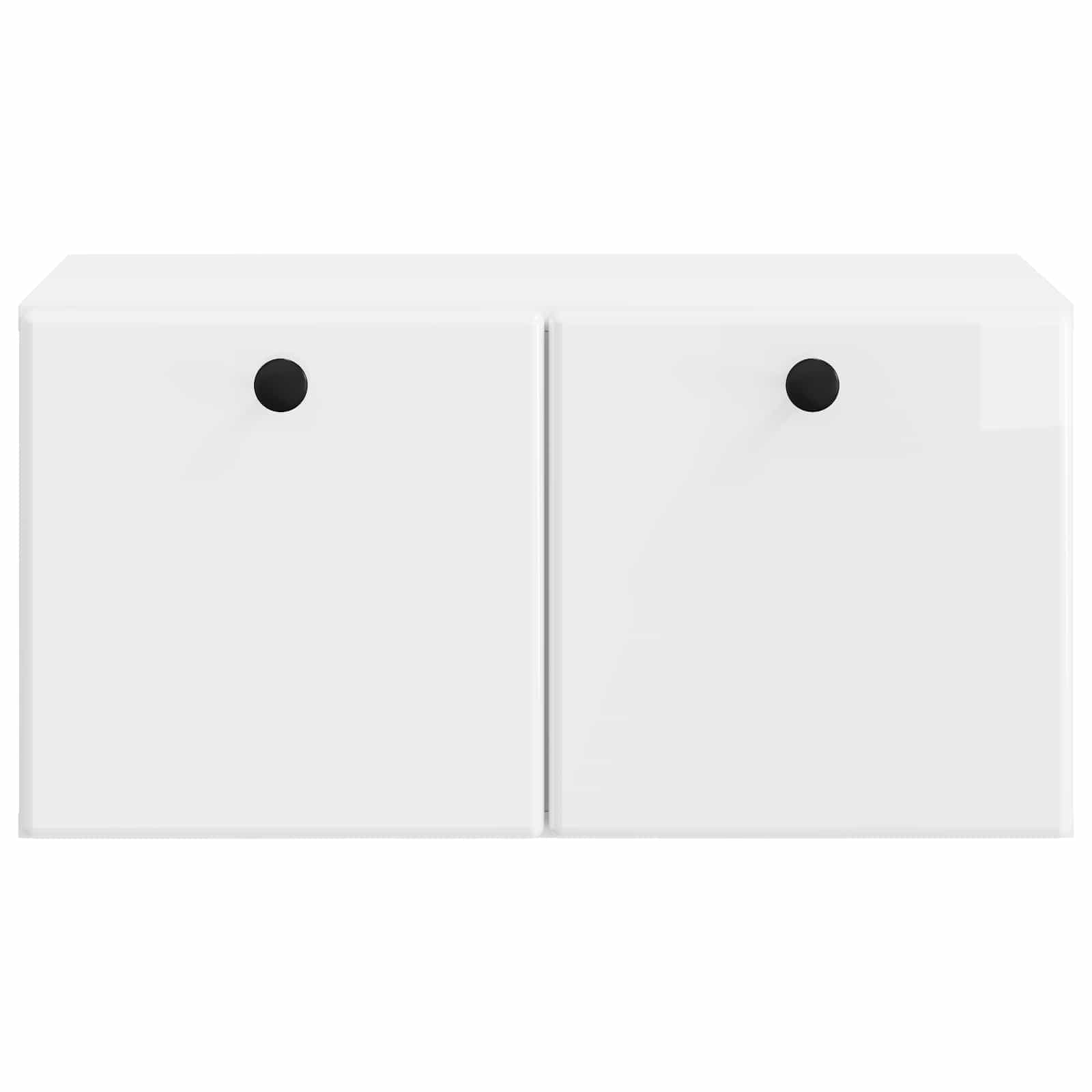 Mobile Porta TV da Muro Bianco Lucido 59,5 x 41 x 30 cm | homemem39