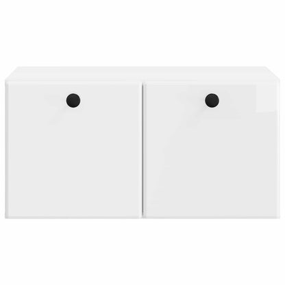 Mobile Porta TV da Muro Bianco Lucido 59,5 x 41 x 30 cm | homemem39