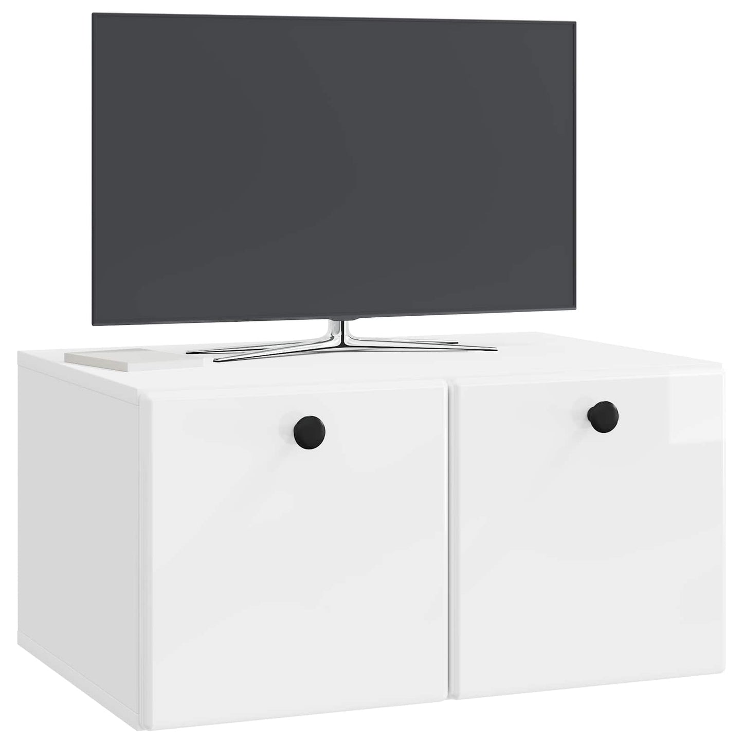 Mobile Porta TV da Muro Bianco Lucido 59,5 x 41 x 30 cm | homemem39